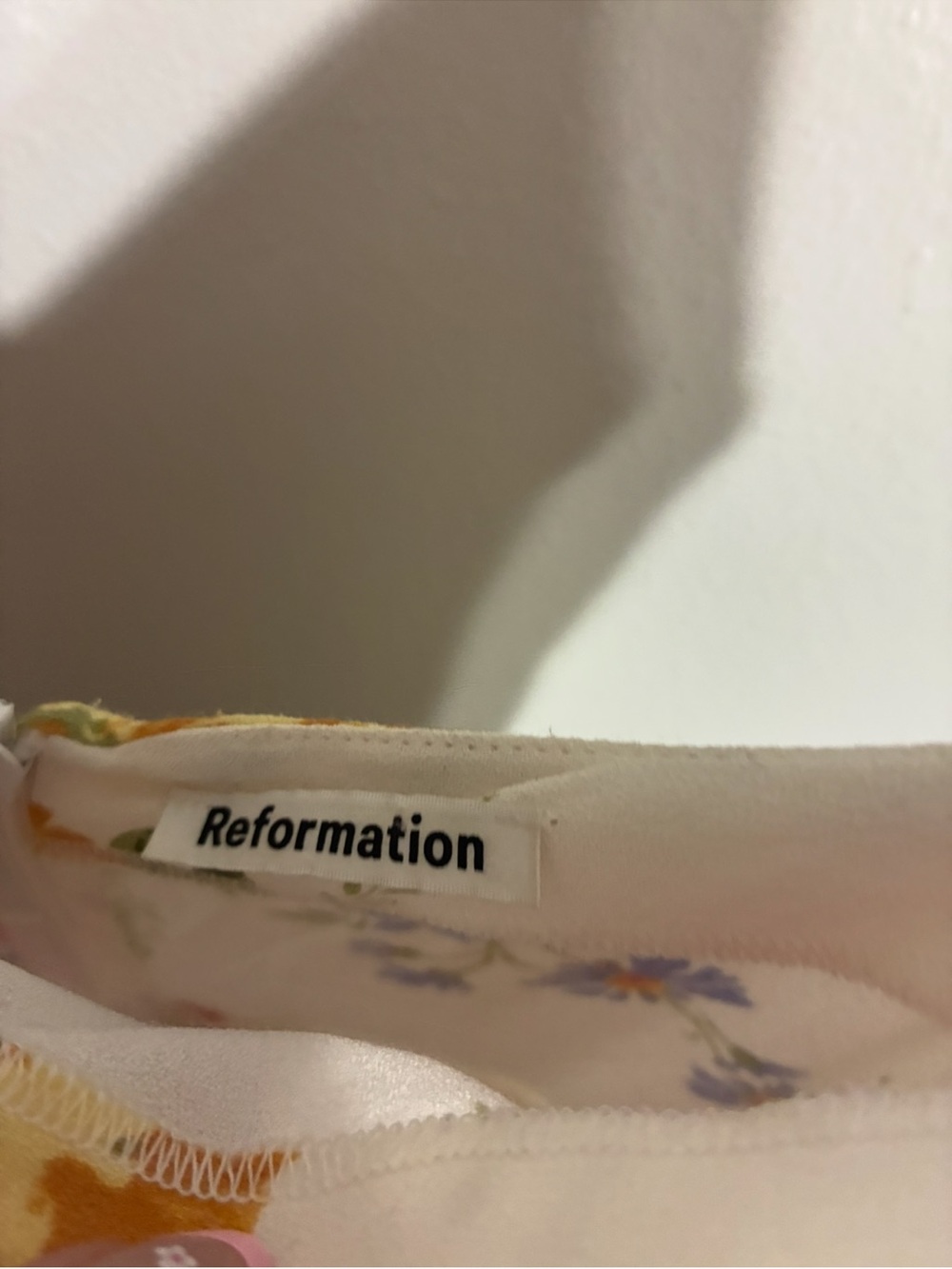 Reformation Floral Tie Strap Romper White Cottagecore Summer Size 10 - Picture 4 of 4